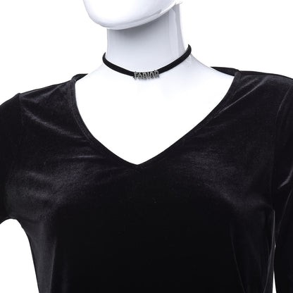 Christian Dior Velvet Crystal J’Adior Choker Necklace Black 2 of 4
