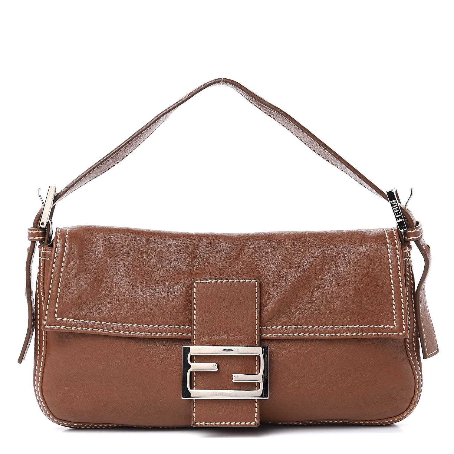 Fendi Nappa Elefante Baguette Naturale 1 of 12