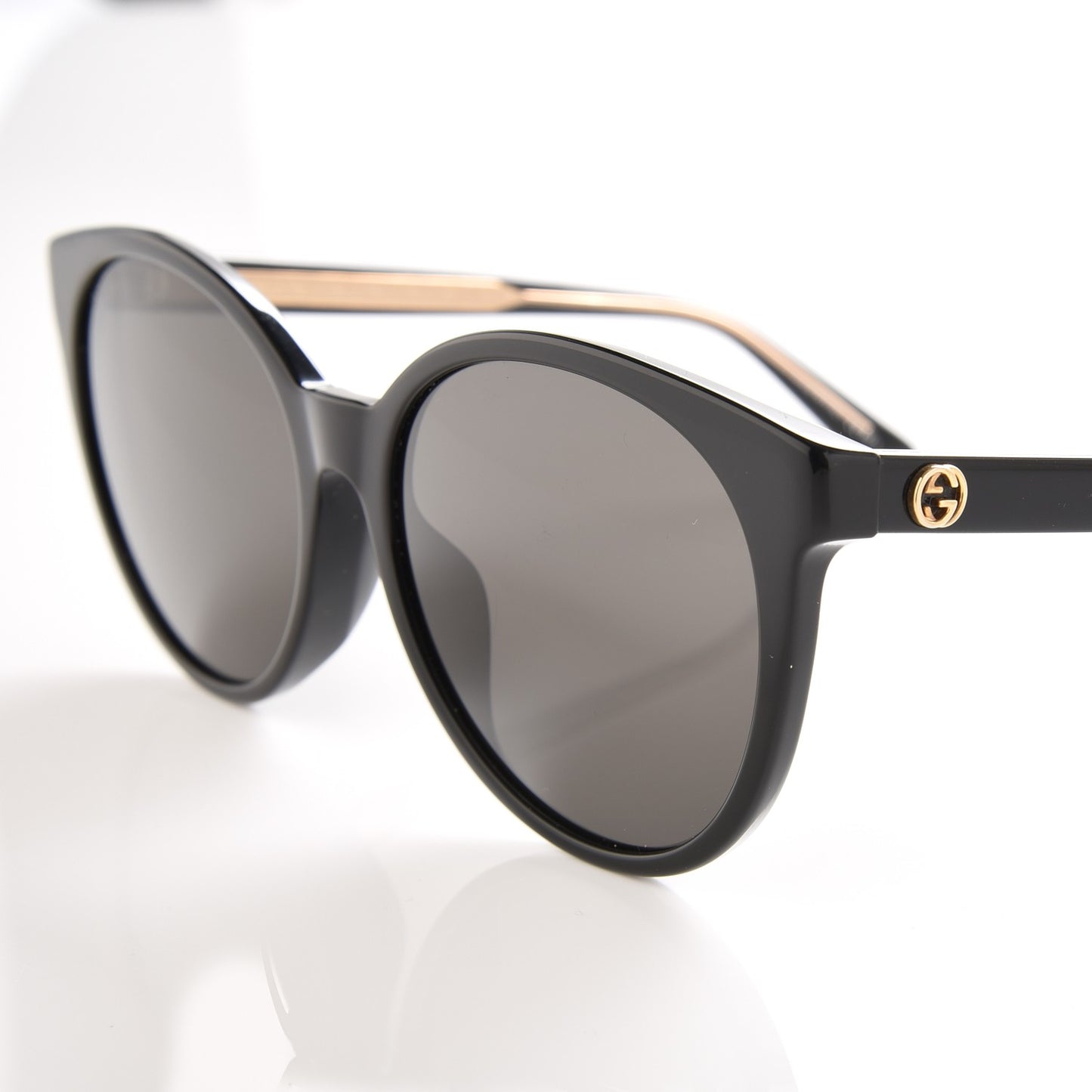 Round GG3833/FS Sunglasses Black