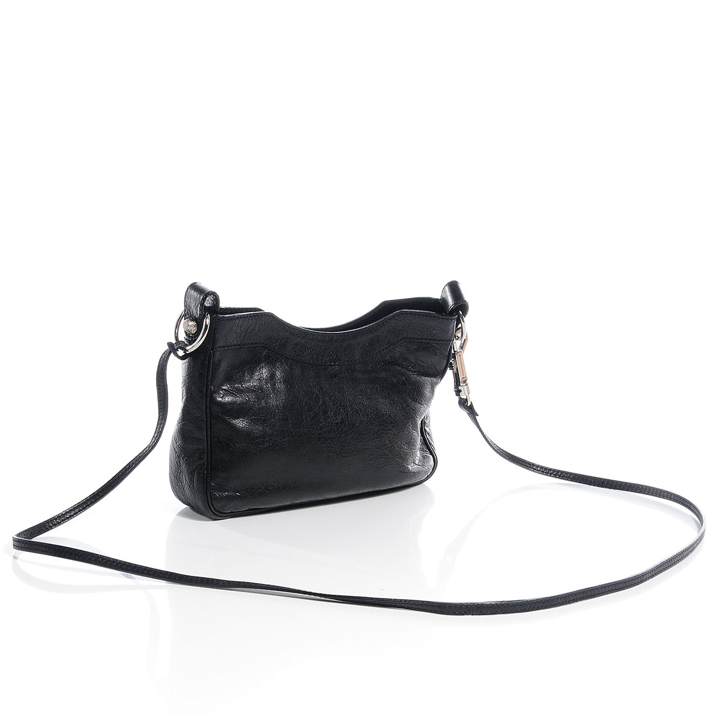 Agneau Giant 12 Silver Hardware Hip Black