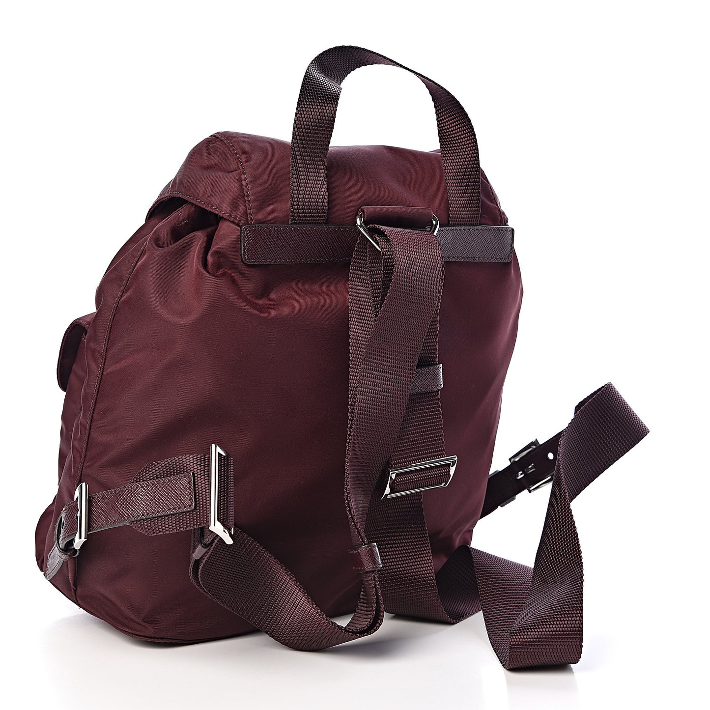 Tessuto Nylon Saffiano Vela Backpack Bordeaux