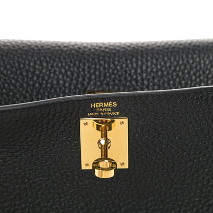Hermes Taurillon Clemence Kelly Ado Backpack Black 6 of 10
