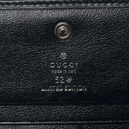Gucci Monogram Multicolor Matelasse Diagonal Floral Embroidered  GG Marmont Card Case Wallet Red Blue Multicolor 6 of 7