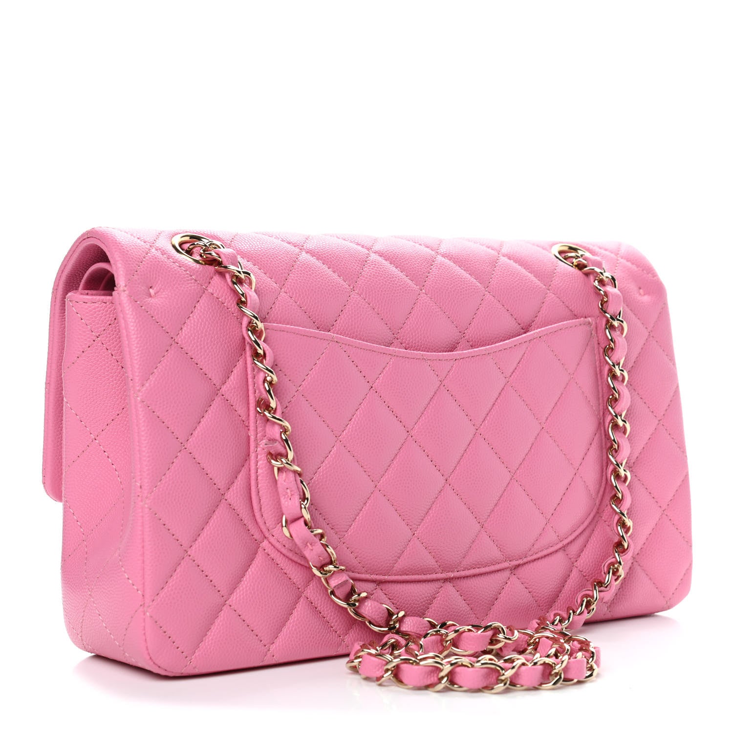 Chanel Caviar Quilted Medium Double Flap Pink 2 of 4