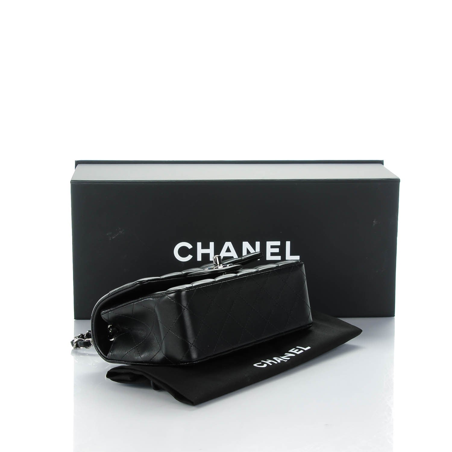 Chanel Lambskin Quilted Mini Rectangular Flap Black 4 of 8