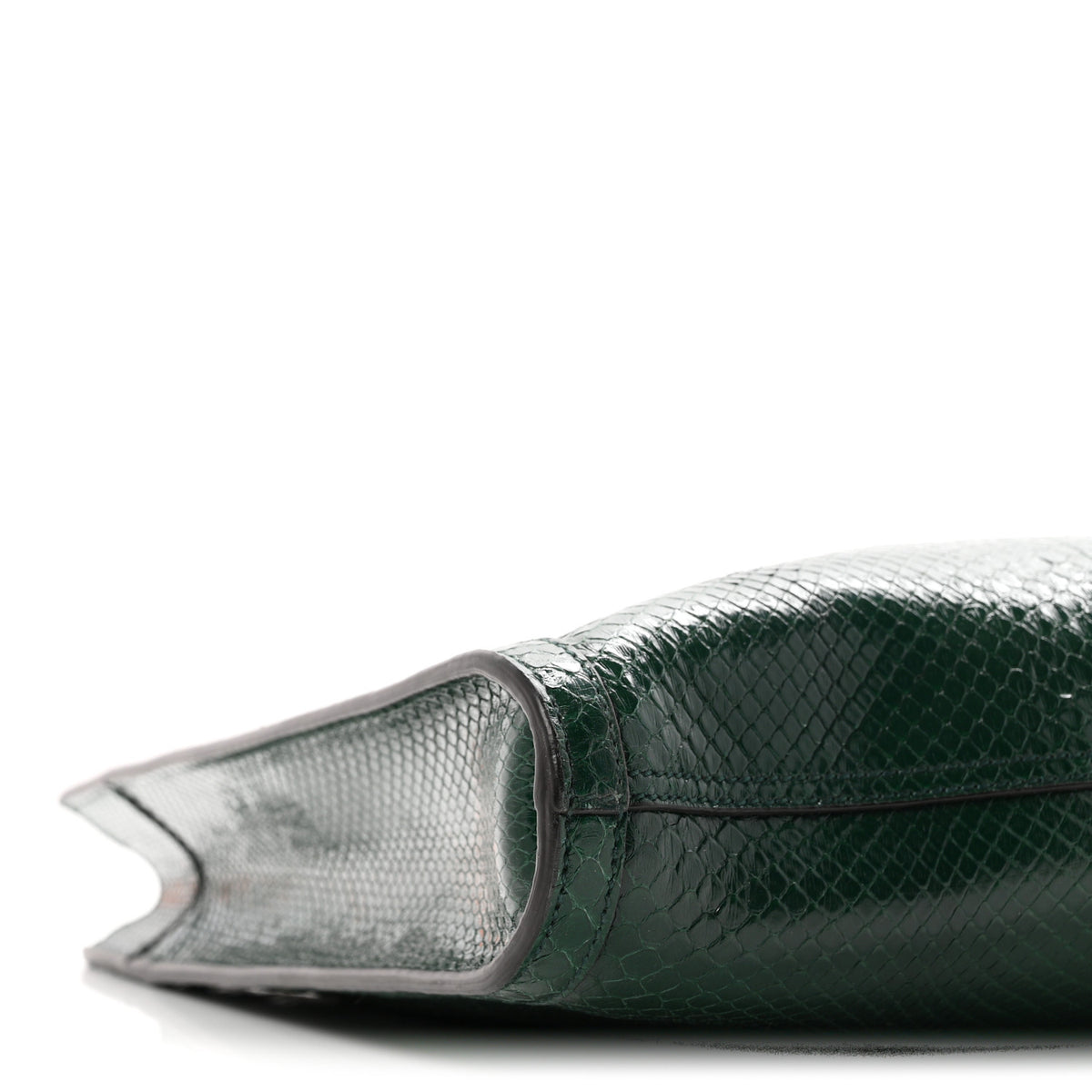 Gucci Snakeskin Large Rajah Chain Tote Green 10 of 11