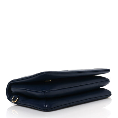 Louis Vuitton Lambskin Embossed Monogram LV Garden Pochette Coussin Navy 4 of 7