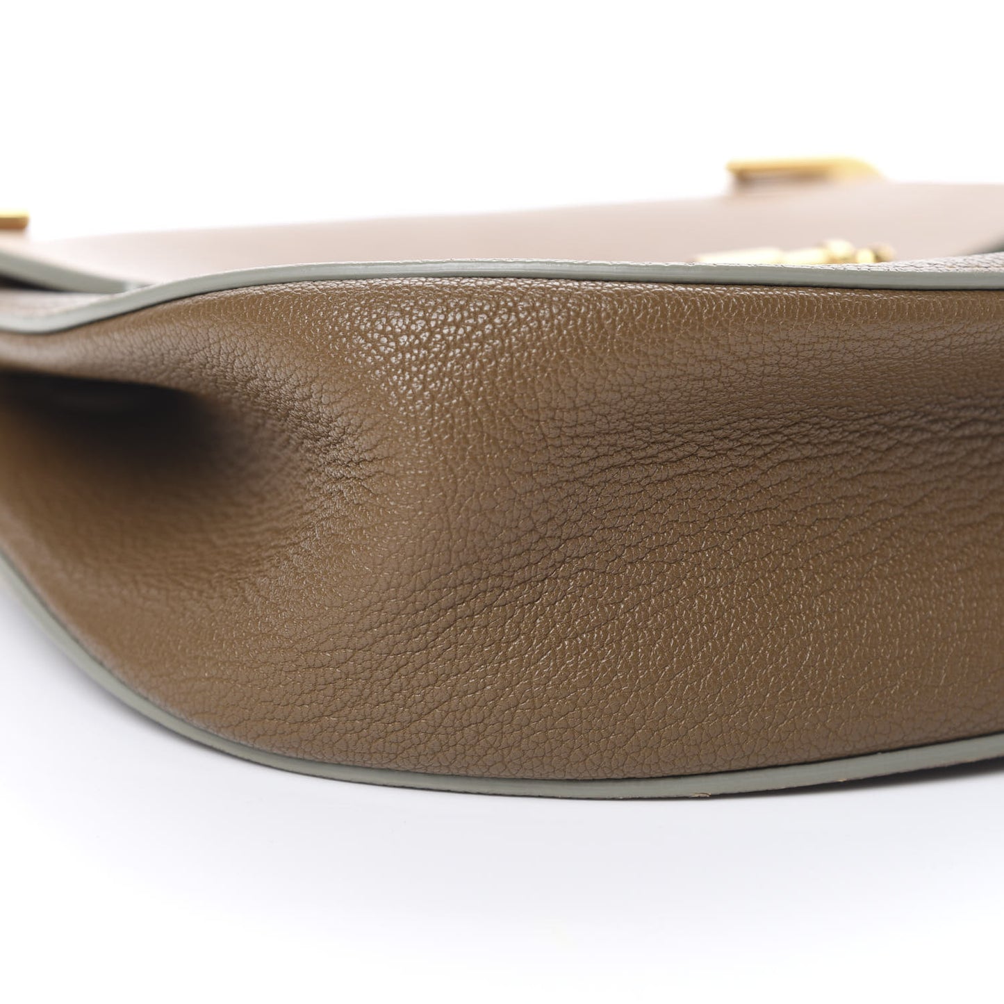 Grained Lambskin Drew Shoulder Bag Woody Khaki