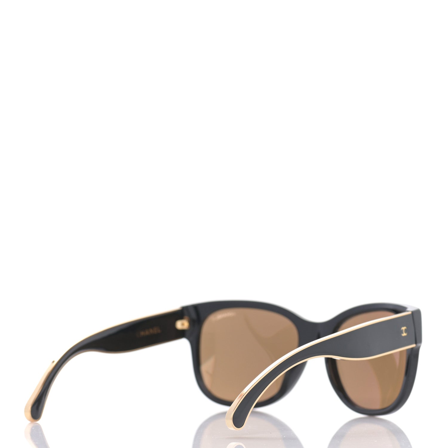 Chanel Acetate Mirrored CC Sunglasses 5270 Black Gold 4 of 8