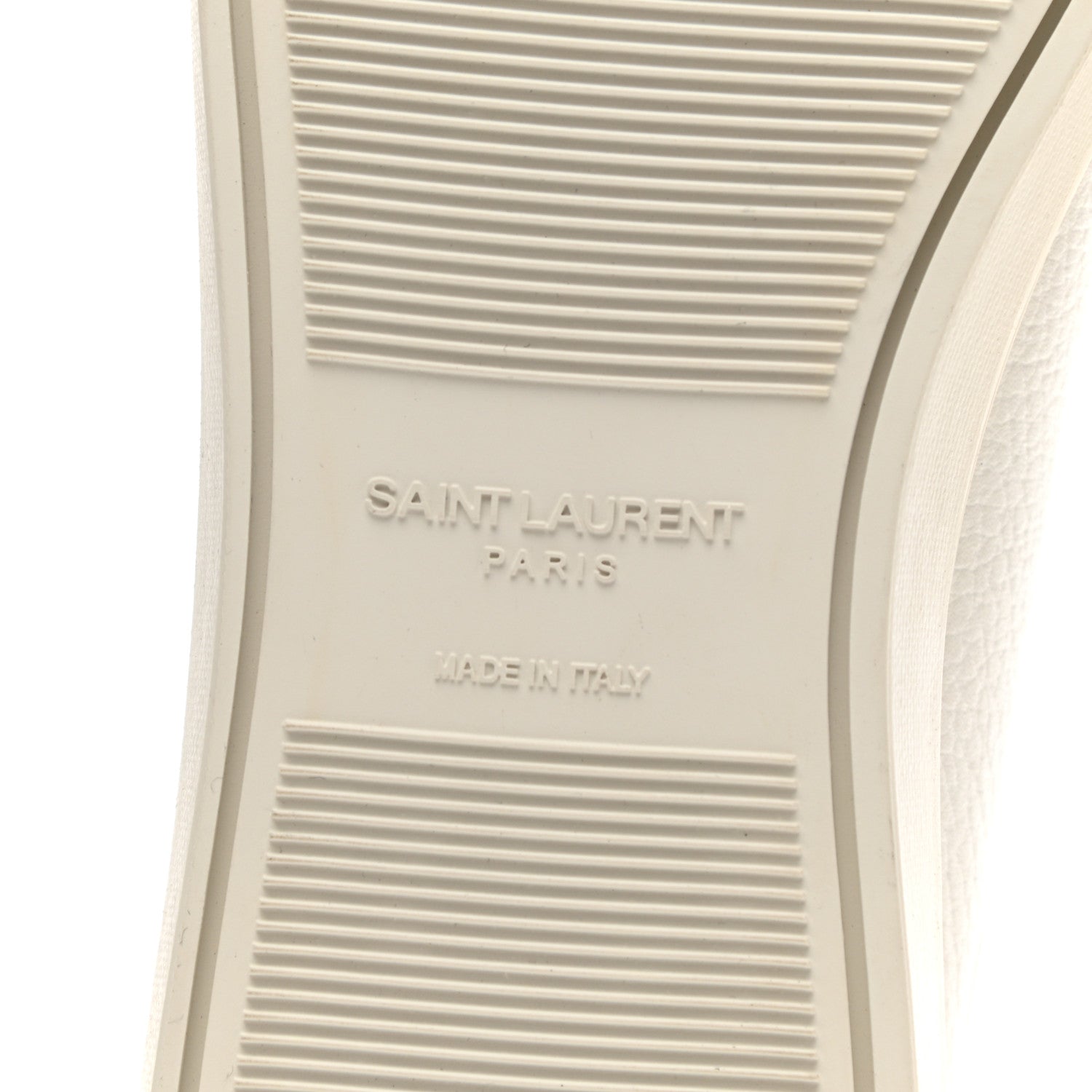 Saint Laurent Grained Calfskin Andy Low Top Sneakers 38.5 White Pink 6 of 8