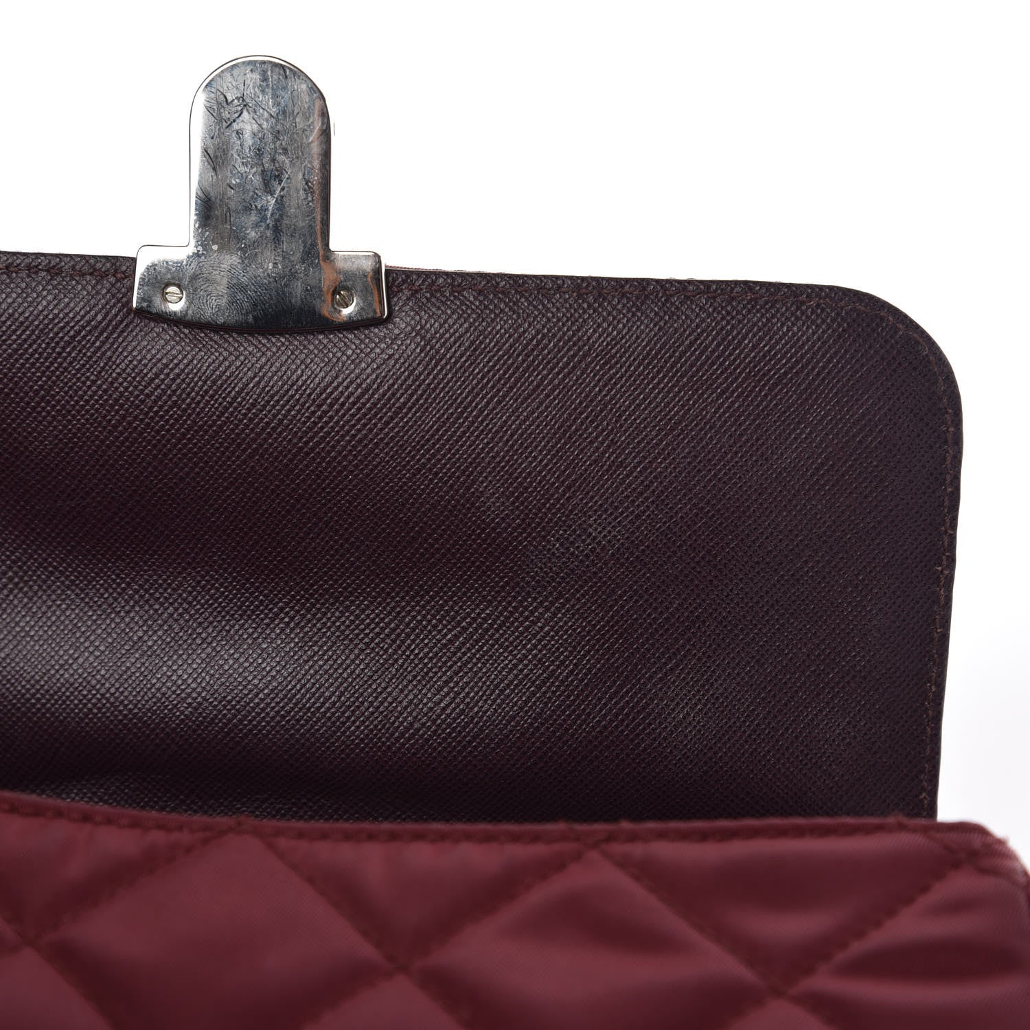 Prada Nylon Tessuto Impuntu Quilted Flap Granato 10 of 18