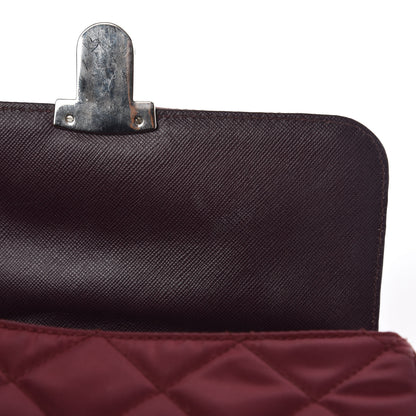 Prada Nylon Tessuto Impuntu Quilted Flap Granato 10 of 18