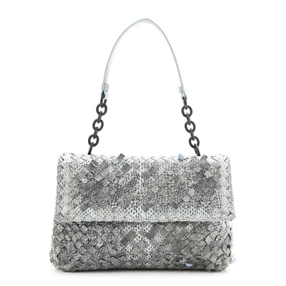 Bottega Veneta Tobu Ayers Intrecciato Small Olimpia Shoulder Bag Grey 1 of 13