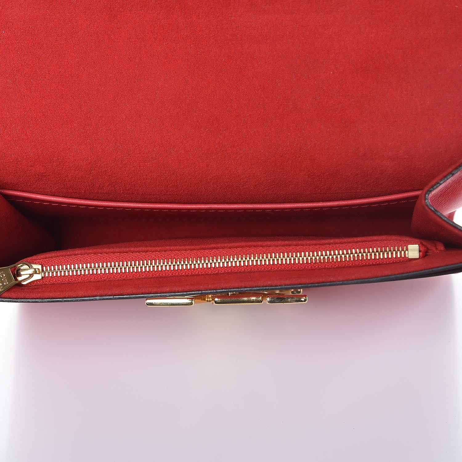 Louis Vuitton Calfskin Chain Louise MM Red 5 of 9