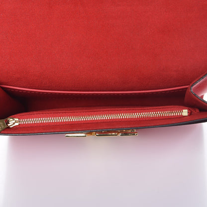 Louis Vuitton Calfskin Chain Louise MM Red 5 of 9