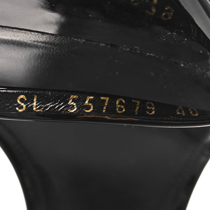 Saint Laurent Patent Calfskin Opyum 85 Sandals 40 Black 6 of 9