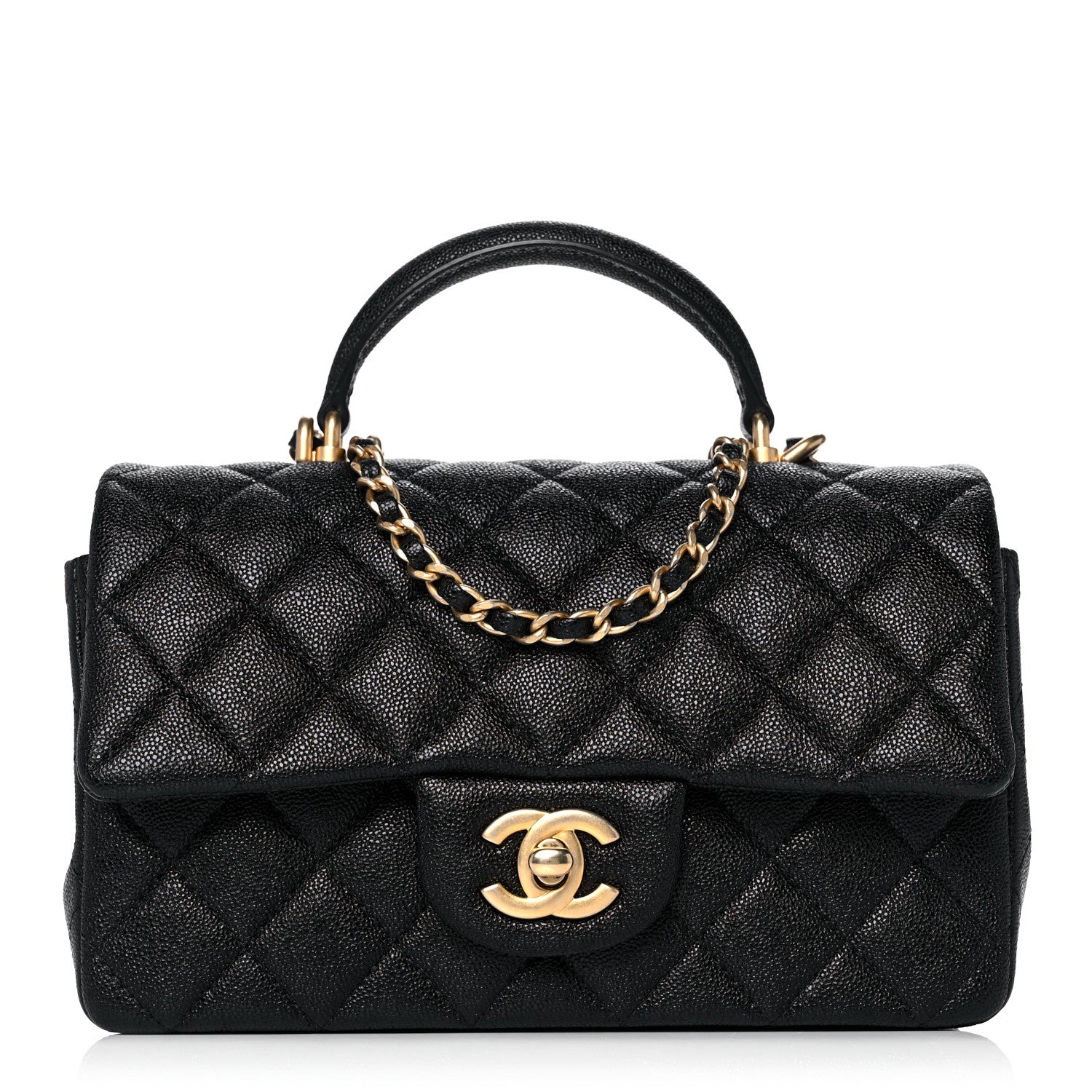 Chanel Caviar Quilted Mini Top Handle Rectangular Flap Black 1 of 9