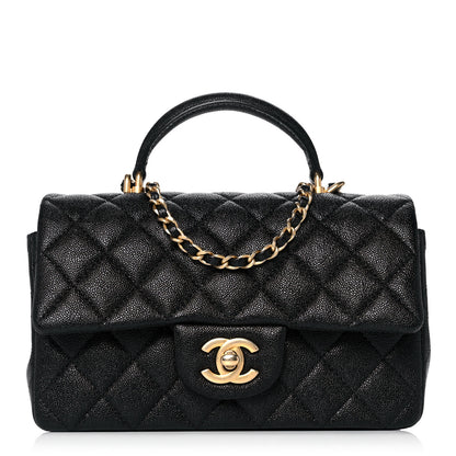 Chanel Caviar Quilted Mini Top Handle Rectangular Flap Black 1 of 9