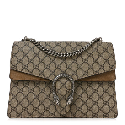 Gucci GG Supreme Monogram Medium Dionysus Shoulder Bag Taupe Taupe 1 of 10