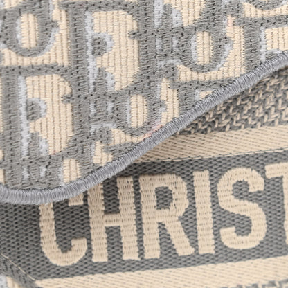 Christian Dior Oblique Embroidered Saddle Bag Gray 12 of 12