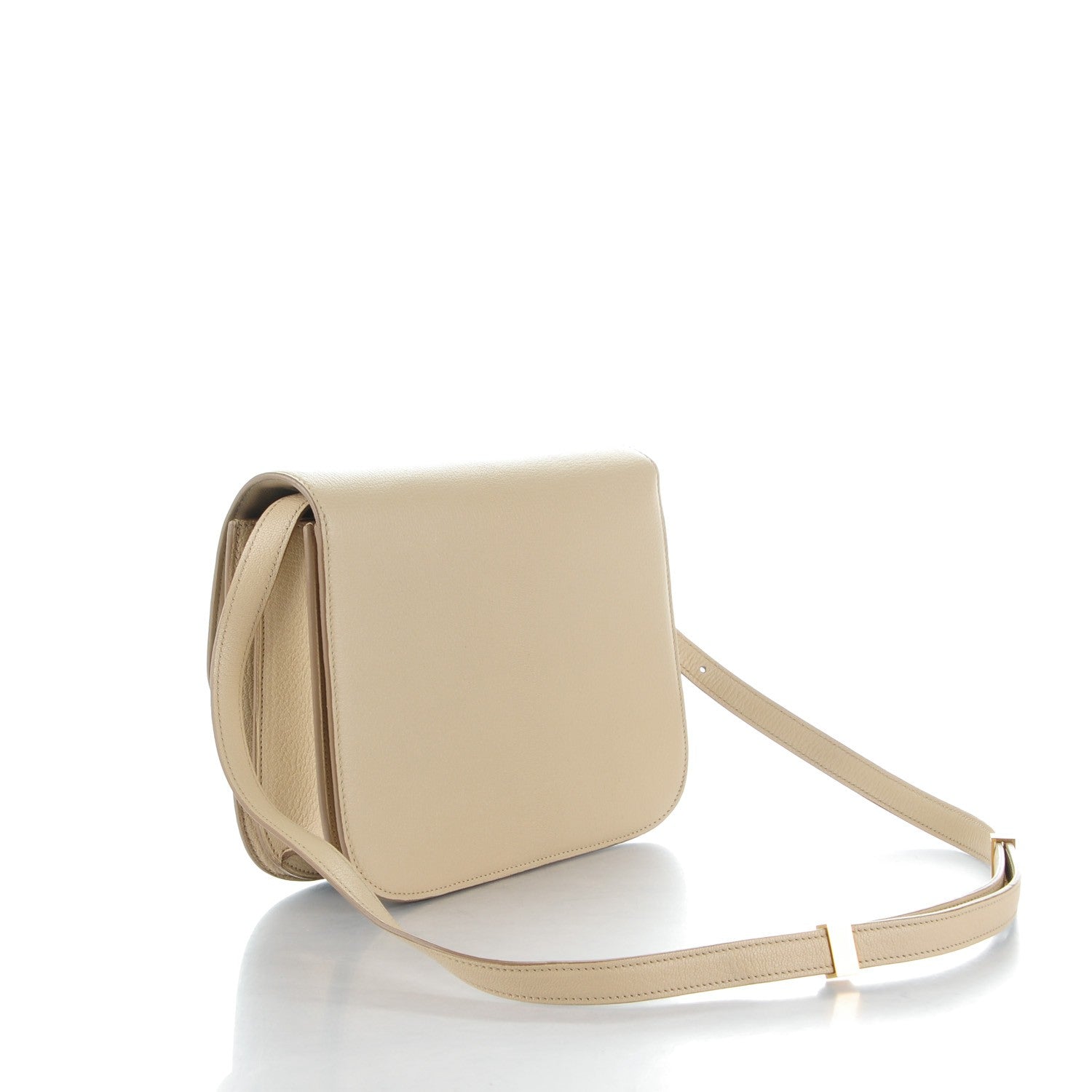 Celine Goatskin Medium Classic Box Flap Bag Dune 3 of 8