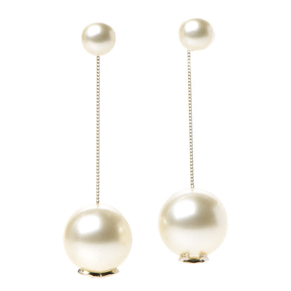Chanel Pearl CC Chain Drop Earrings Gold 1 of 4