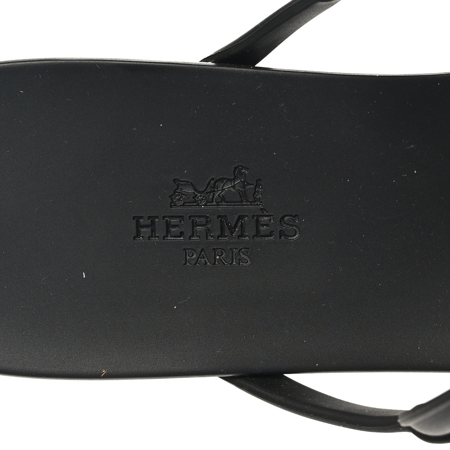 Hermes Rubber Womens Egerie Sandals 41 Black 7 of 8