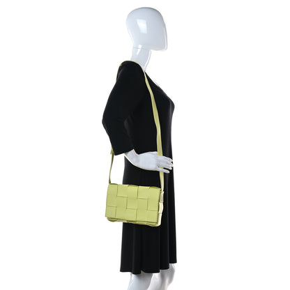 Bottega Veneta Lambskin Maxi Intrecciato Cassette Crossbody Bag Seagrass 2 of 9