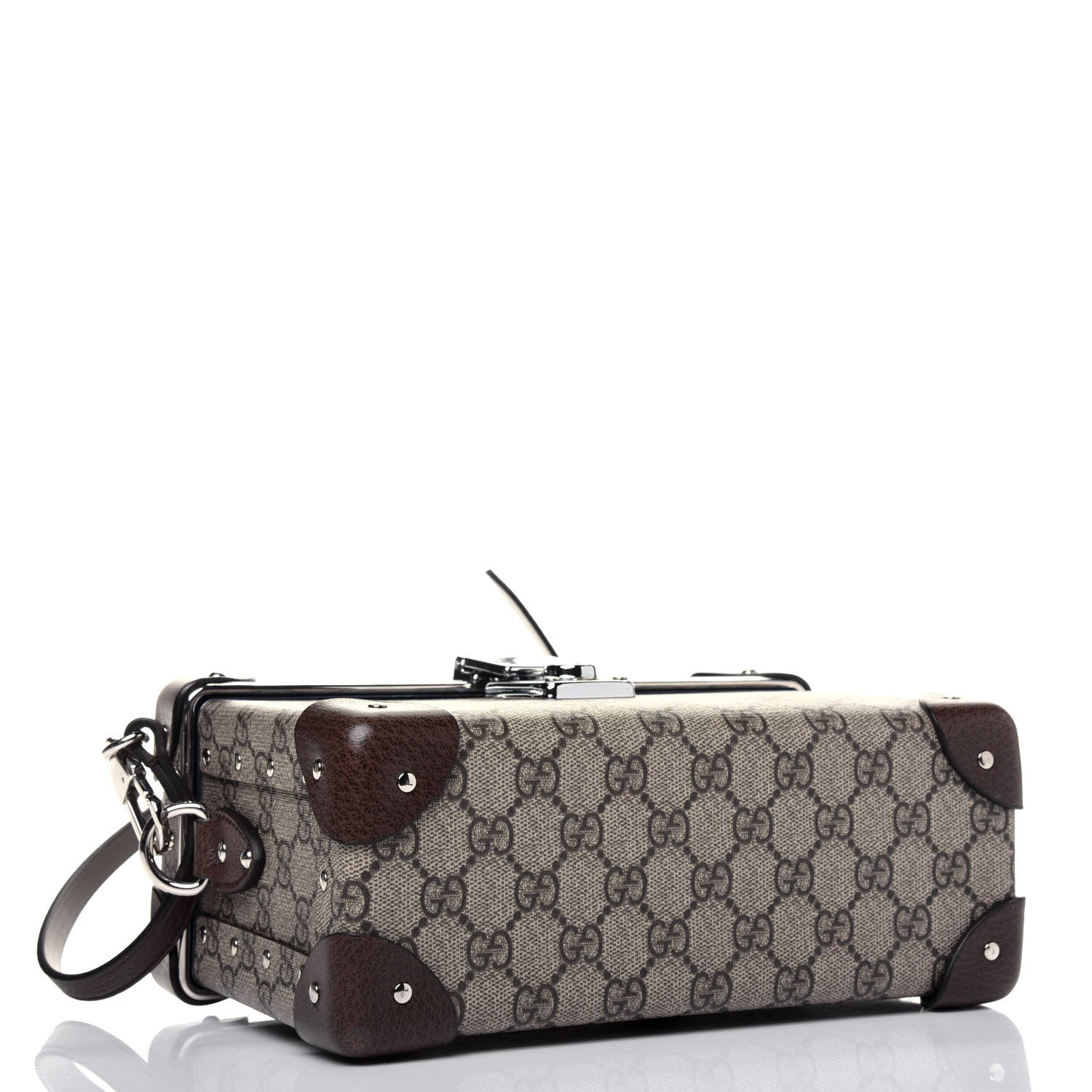 Gucci GG Supreme Monogram Globe-Trotter Beauty Case Brown 4 of 22