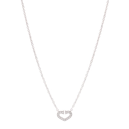 Cartier 18K White Gold Diamond Small Hearts and Symbols Pendant Necklace 1 of 5