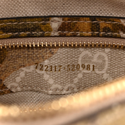 Gucci GG Supreme Monogram Water Flora Web Studded Mini Ophidia Flap Shoulder Bag Beige White Multicolor 7 of 10