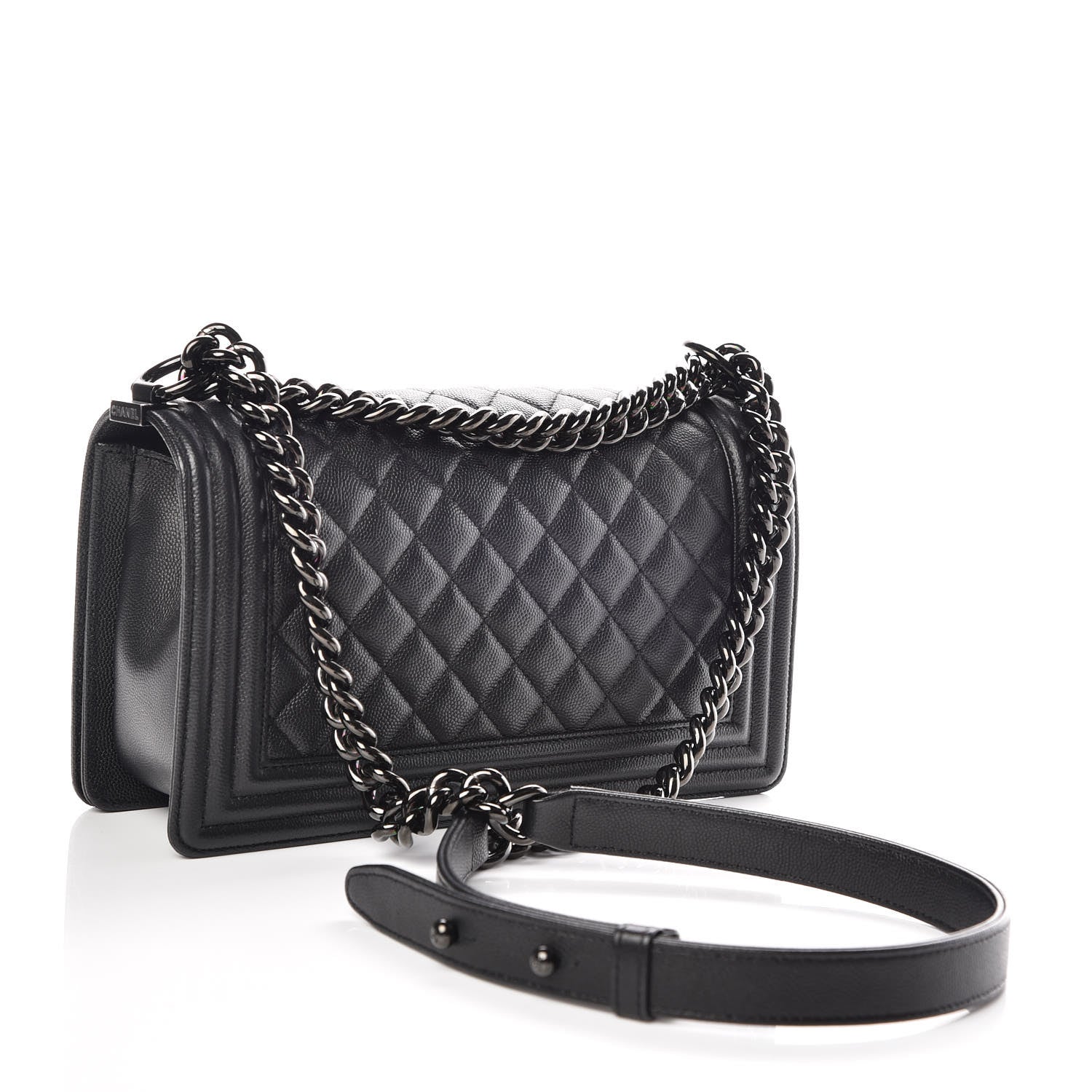 Chanel Caviar Quilted Medium Boy Flap So Black 3 of 9