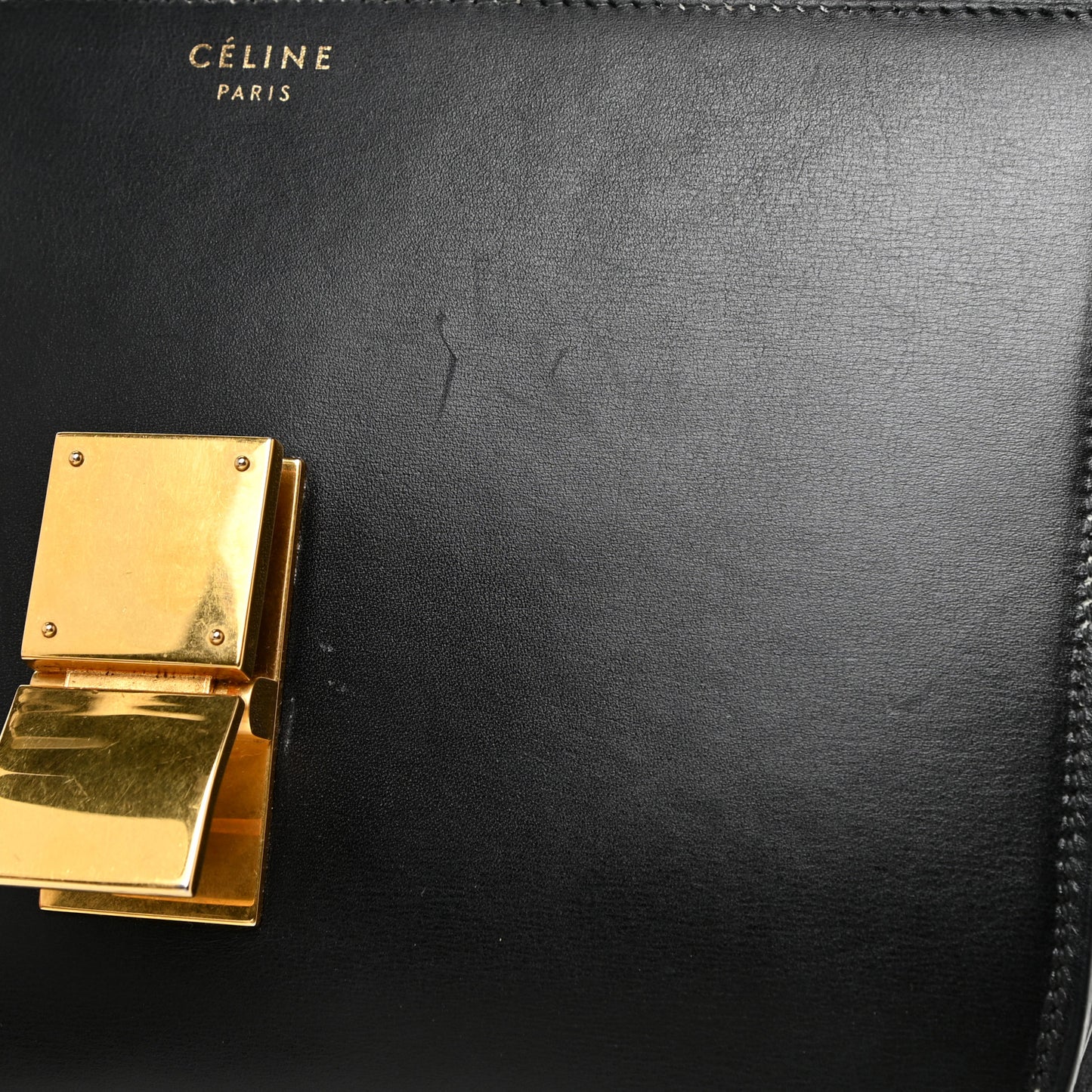 Box Calfskin Medium Classic Box Flap Bag Black