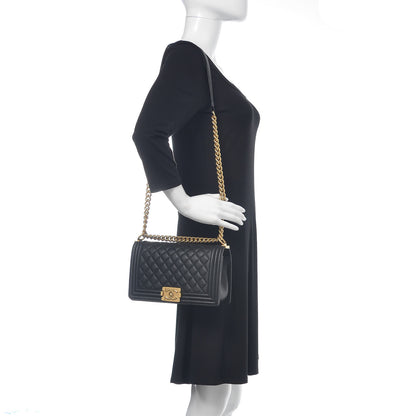 Chanel Caviar Quilted Medium Boy Flap Black 2 of 10