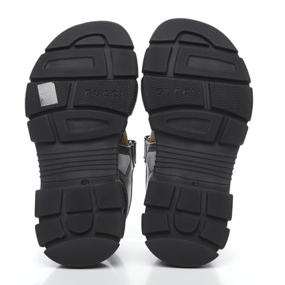 Gucci X SEGA Nappa Mesh Mens Aguru Sandals 7.5 Loess Black 7 of 8
