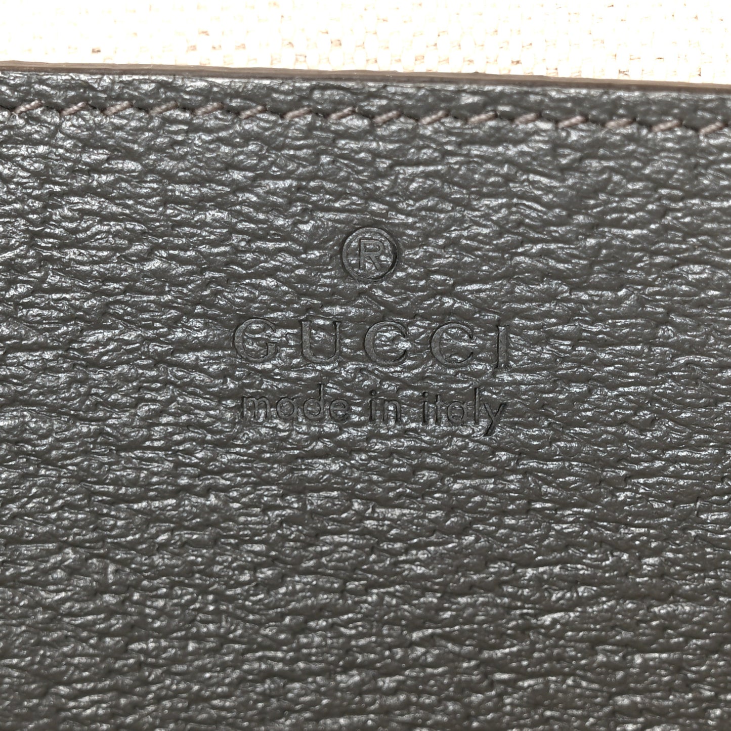 GG Supreme Monogram Textured Dollar Calfskin Small Ophidia Top Handle Shoulder Bag  Grey Black Graphite Grey