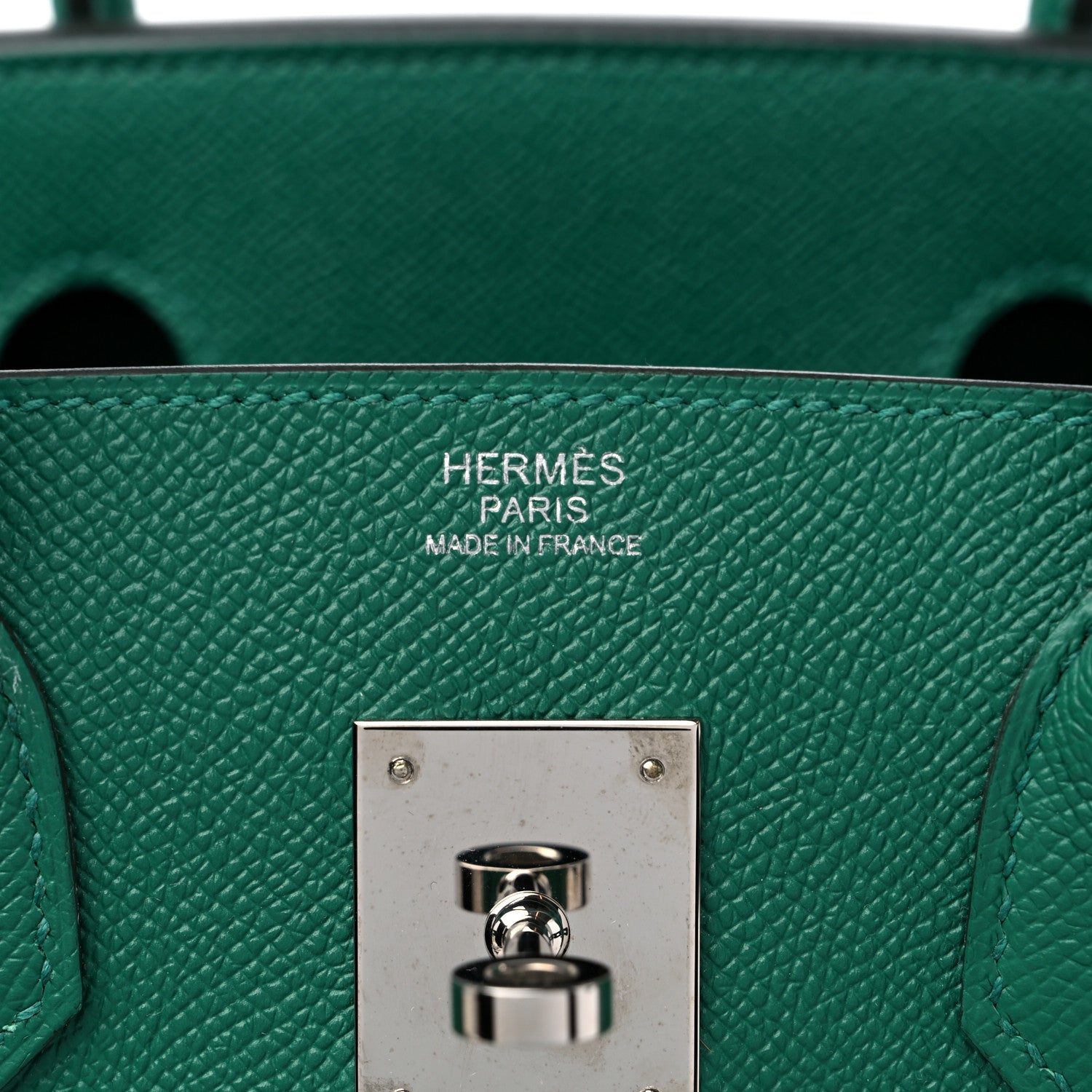 Hermes Epsom Birkin 30 Vert Vertigo 6 of 14