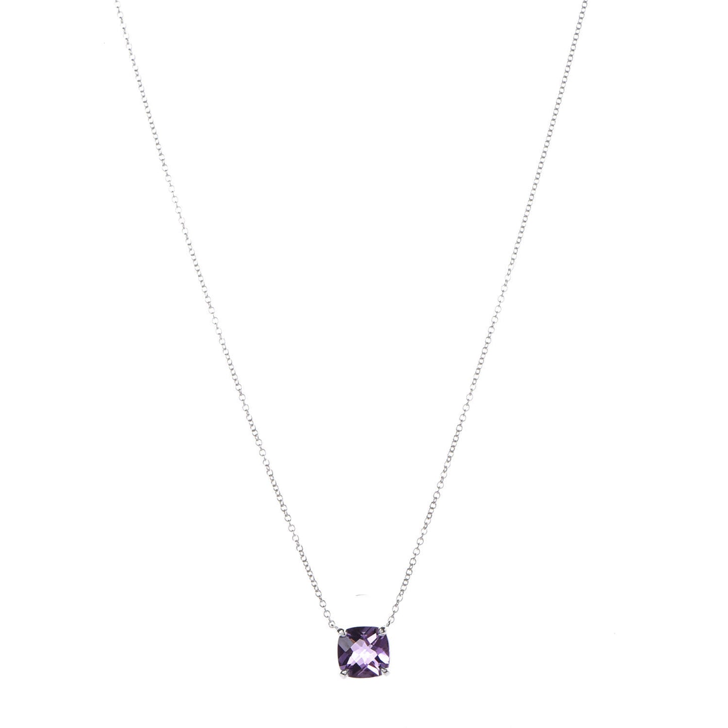 Sterling Silver Amethyst Sparklers Pendant Necklace