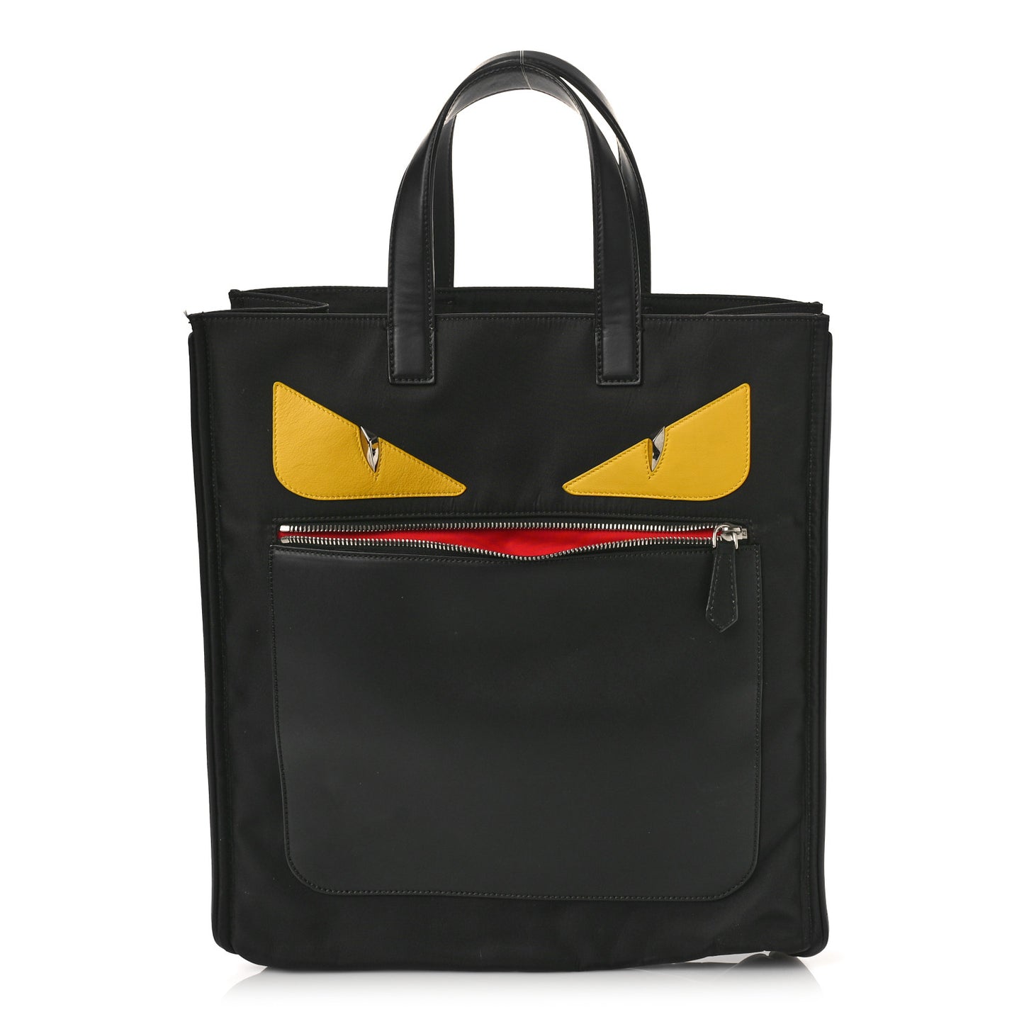 Nylon Vitello Liberty Dolce Monster Eyes Tote Black Sunflower