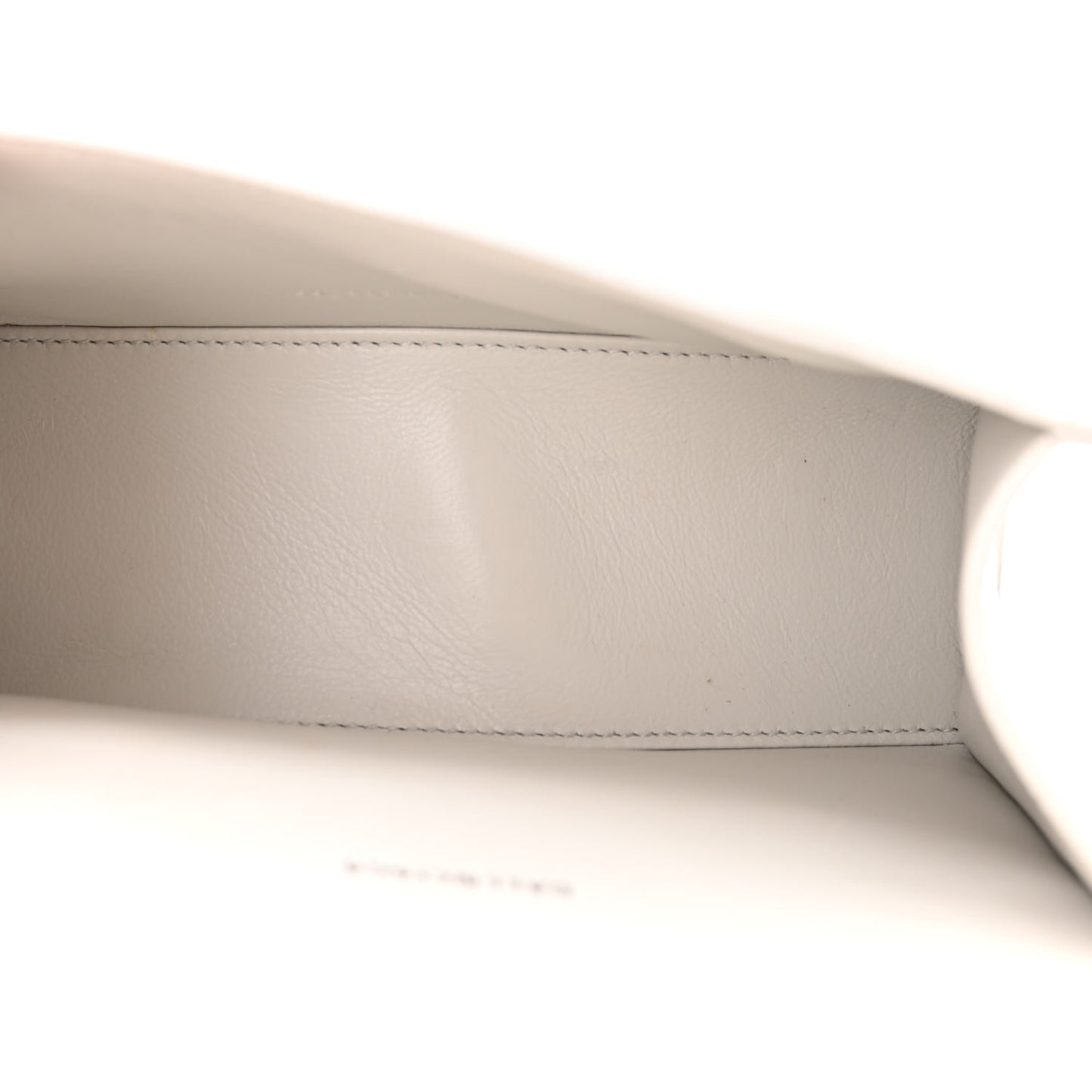 Shiny Box Calfskin Hourglass Top Handle Bag XS Chalky White