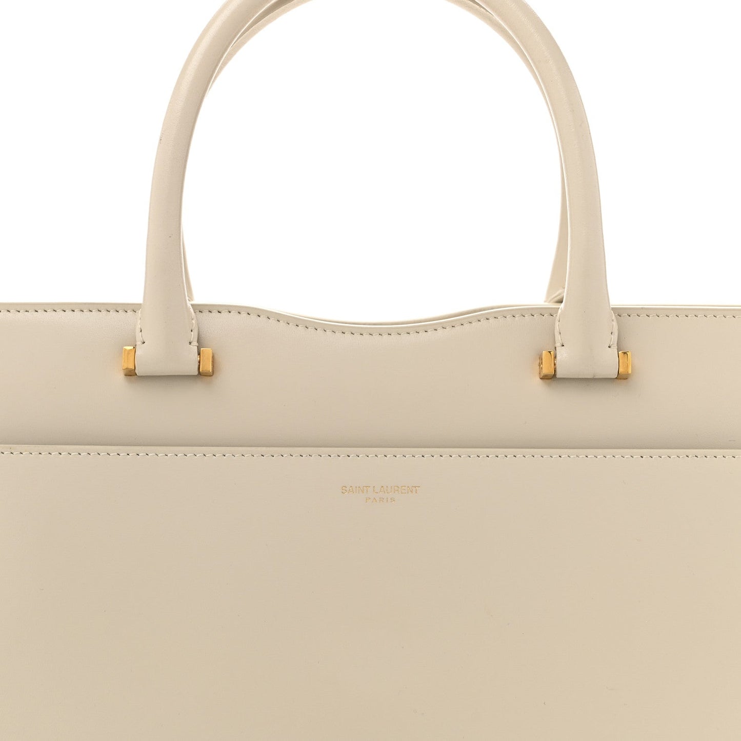 Shiny Calfskin Medium Uptown Tote White