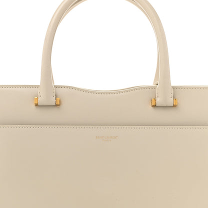 Saint Laurent Shiny Calfskin Medium Uptown Tote White 9 of 13