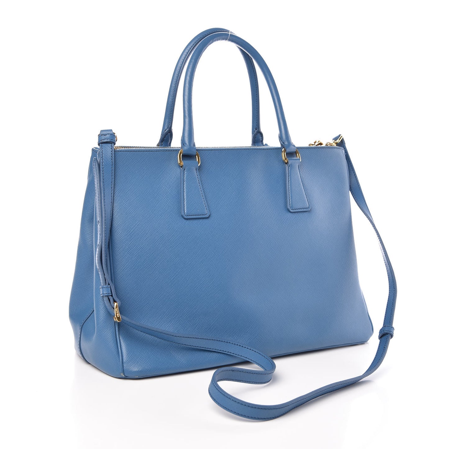 Saffiano Medium Galleria Double Zip Tote Cobalto
