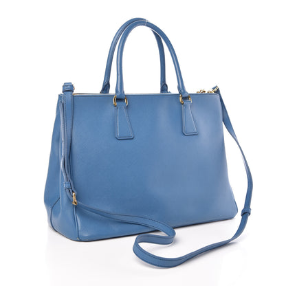 Prada Saffiano Medium Galleria Double Zip Tote Cobalto 4 of 14