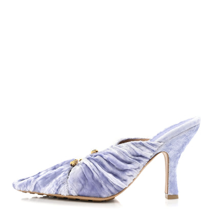 Bottega Veneta Textured Viscose Silk Velvet Bunnie Mule Pumps 41 Amethyst 1 of 9