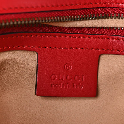Gucci Calfskin Matelasse Small GG Marmont Shoulder Bag Hibiscus Red 6 of 10