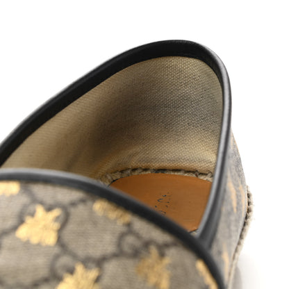 Gucci GG Supreme Monogram Bees Espadrille Flats 38 Beige Ebony Oro Black 10 of 15