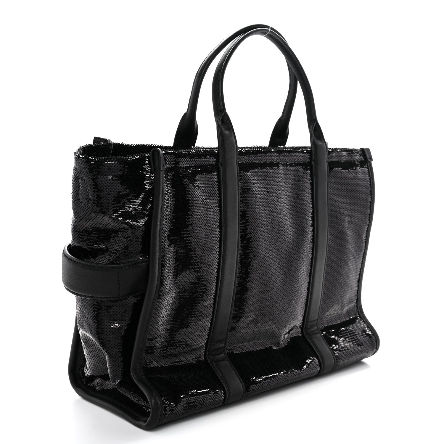 Marc Jacobs Sequin Medium The Tote Bag Black 3 of 11