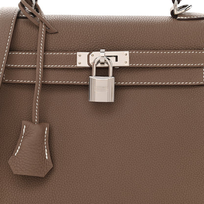 Hermes Togo Kelly Retourne 25 Etoupe 8 of 11