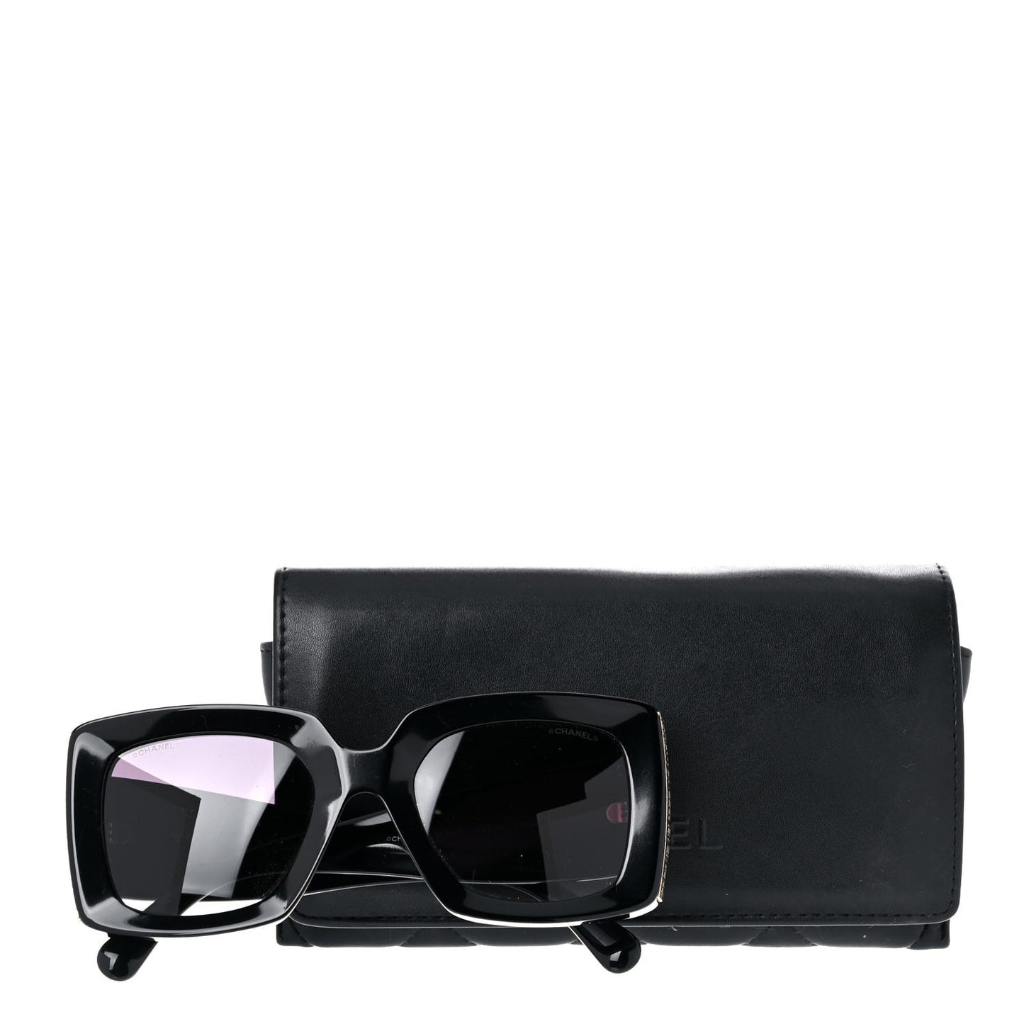 Acetate Rectangle Sunglasses 5435 Black